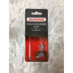 Janome Concealed Zipper Foot for DB Hook Models Part# 767410027